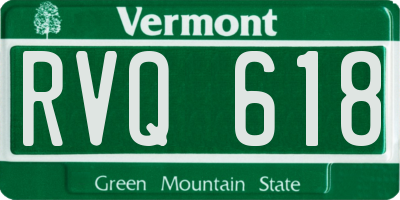VT license plate RVQ618