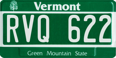 VT license plate RVQ622