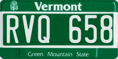 VT license plate RVQ658