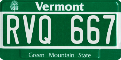 VT license plate RVQ667
