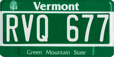 VT license plate RVQ677