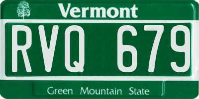 VT license plate RVQ679