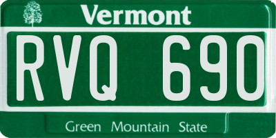 VT license plate RVQ690