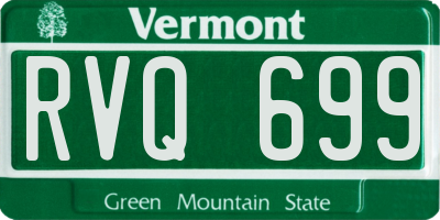 VT license plate RVQ699