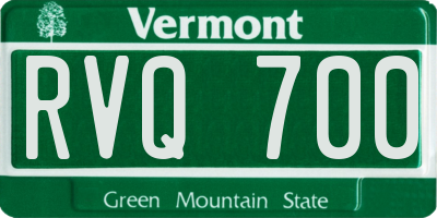 VT license plate RVQ700