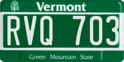 VT license plate RVQ703