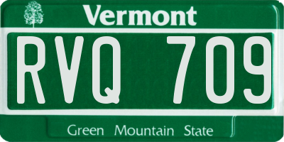 VT license plate RVQ709