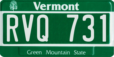 VT license plate RVQ731