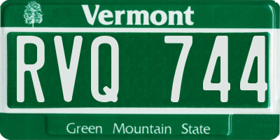 VT license plate RVQ744