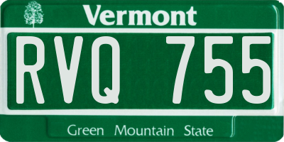 VT license plate RVQ755