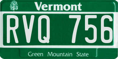 VT license plate RVQ756