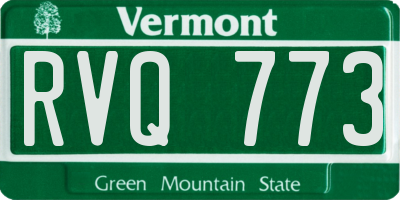 VT license plate RVQ773