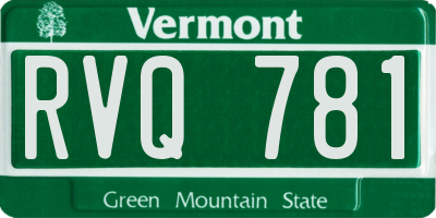 VT license plate RVQ781