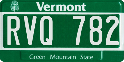 VT license plate RVQ782