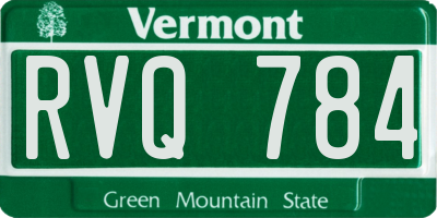 VT license plate RVQ784