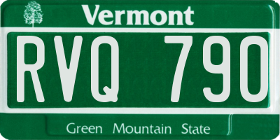 VT license plate RVQ790