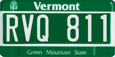 VT license plate RVQ811