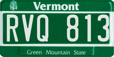 VT license plate RVQ813