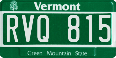 VT license plate RVQ815