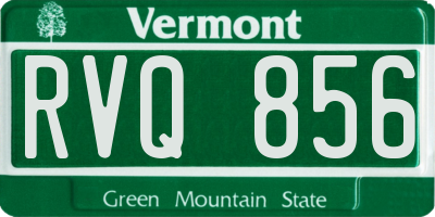 VT license plate RVQ856
