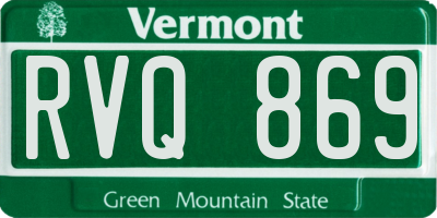 VT license plate RVQ869