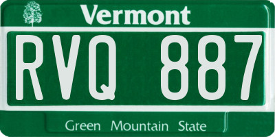 VT license plate RVQ887