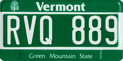 VT license plate RVQ889