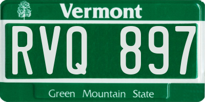 VT license plate RVQ897