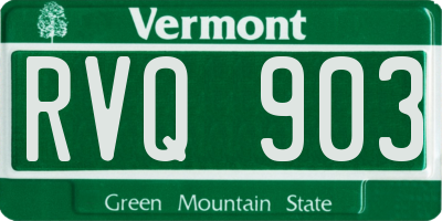 VT license plate RVQ903