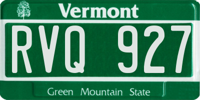 VT license plate RVQ927