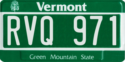 VT license plate RVQ971
