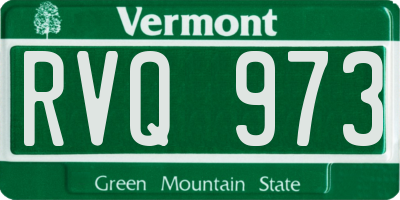 VT license plate RVQ973