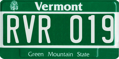 VT license plate RVR019