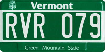 VT license plate RVR079