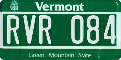 VT license plate RVR084