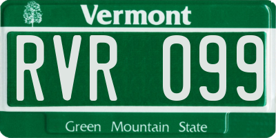 VT license plate RVR099