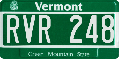 VT license plate RVR248