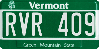 VT license plate RVR409