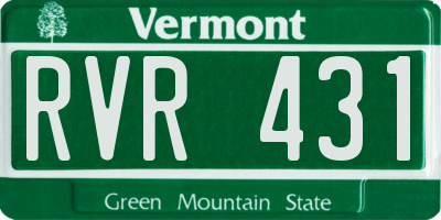 VT license plate RVR431