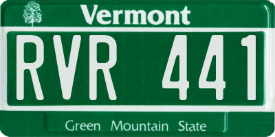 VT license plate RVR441