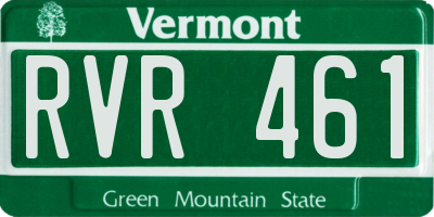 VT license plate RVR461