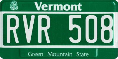 VT license plate RVR508