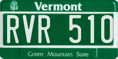 VT license plate RVR510