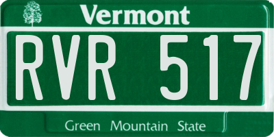 VT license plate RVR517