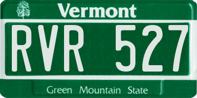 VT license plate RVR527