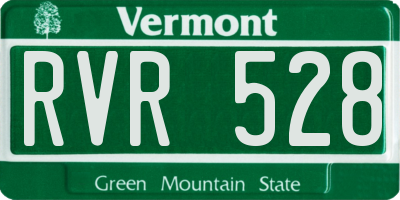 VT license plate RVR528