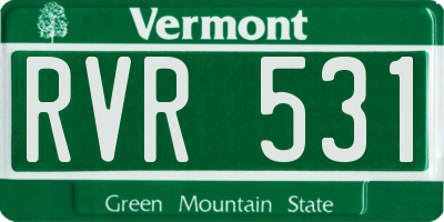 VT license plate RVR531