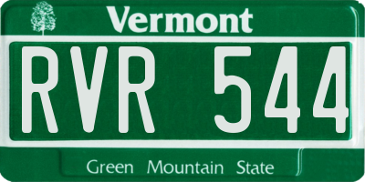 VT license plate RVR544