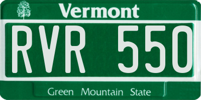 VT license plate RVR550