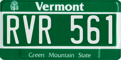 VT license plate RVR561